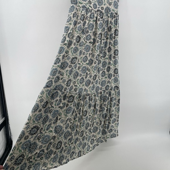 Japna Midi Dress Women's Small Blue Floral Strappy Tiered Fairy Western Boho NEW - Picture 4 of 13